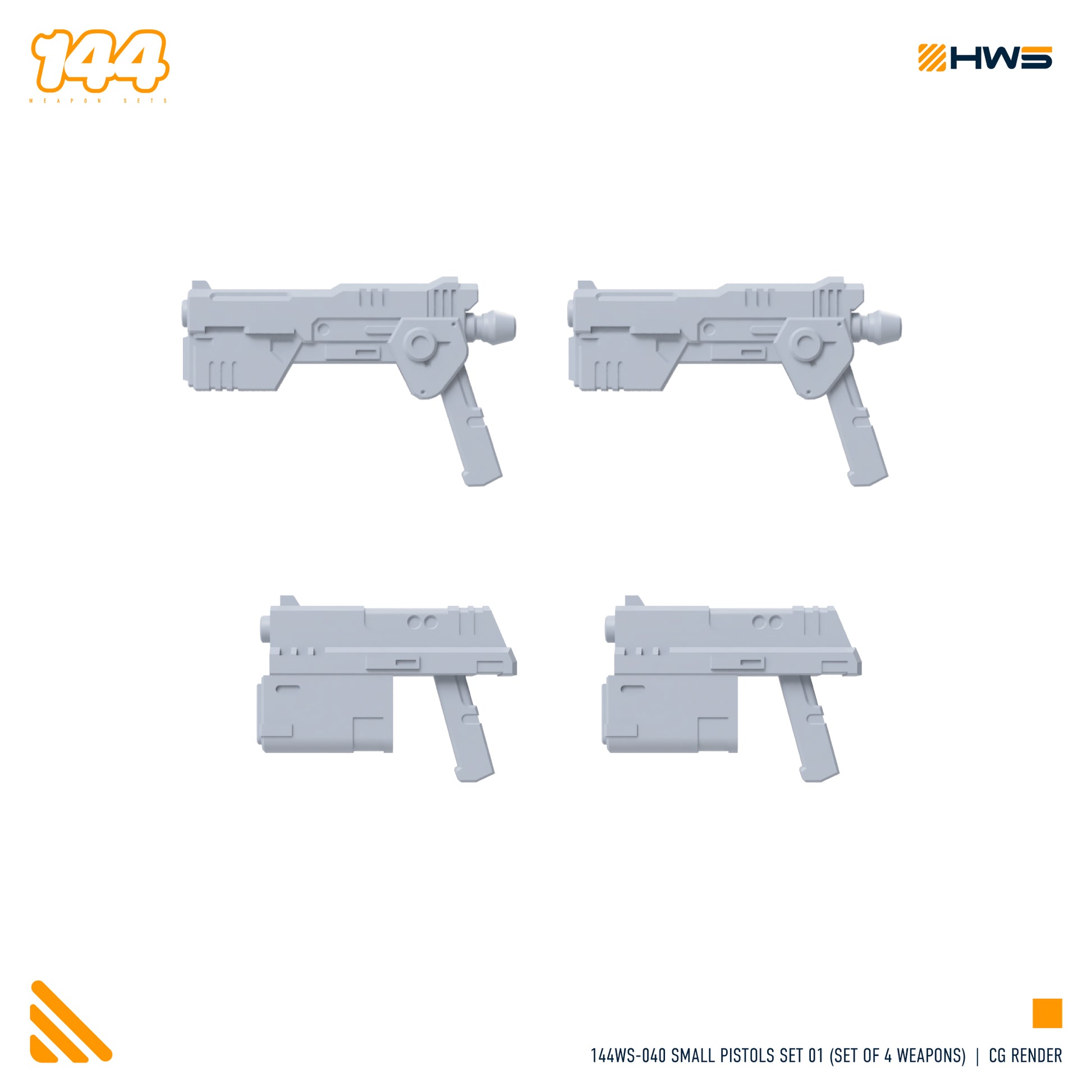 HWS 144WS-040 Small Pistols Set 01 1/144