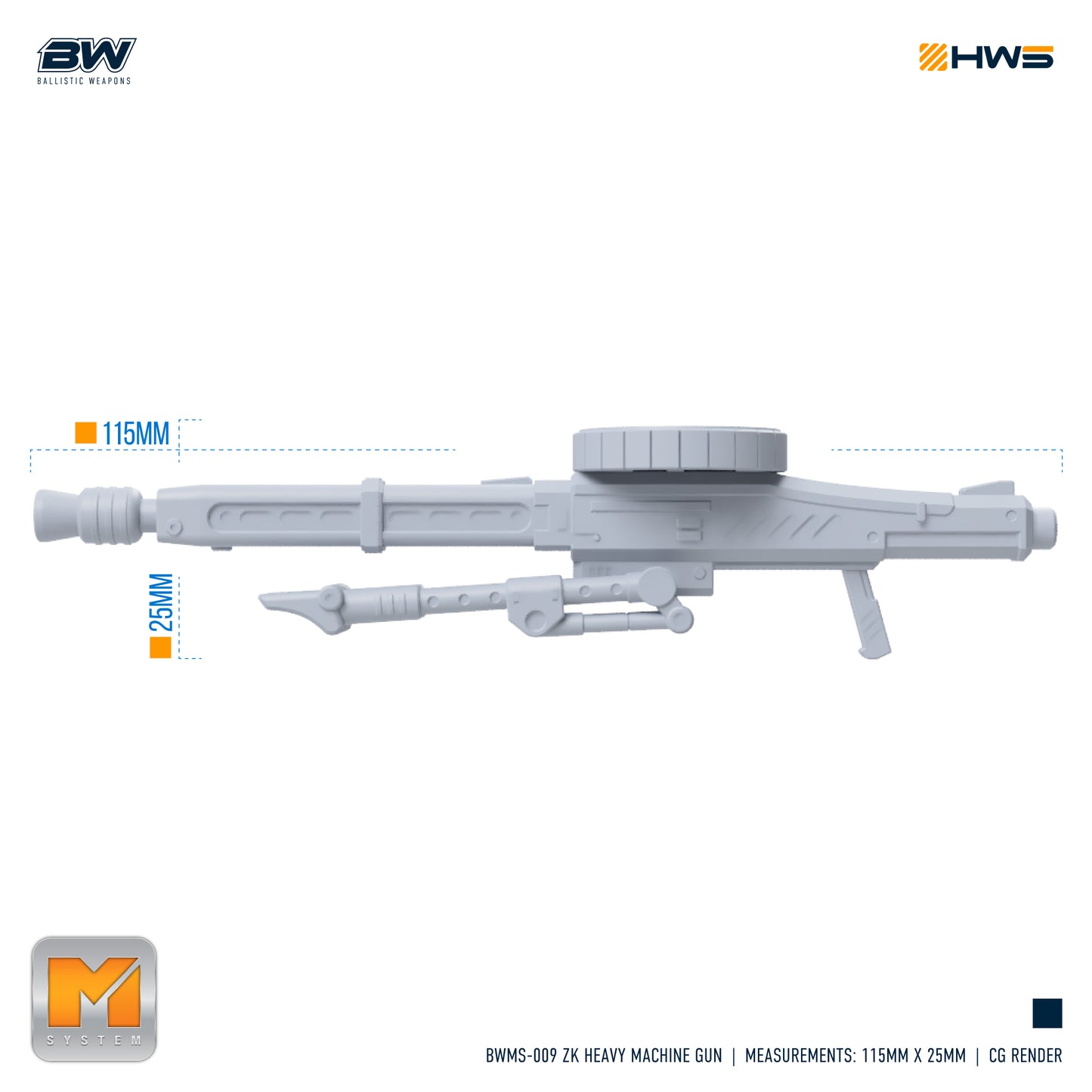 BWMS-009 ZK Heavy Machine Gun 1/144