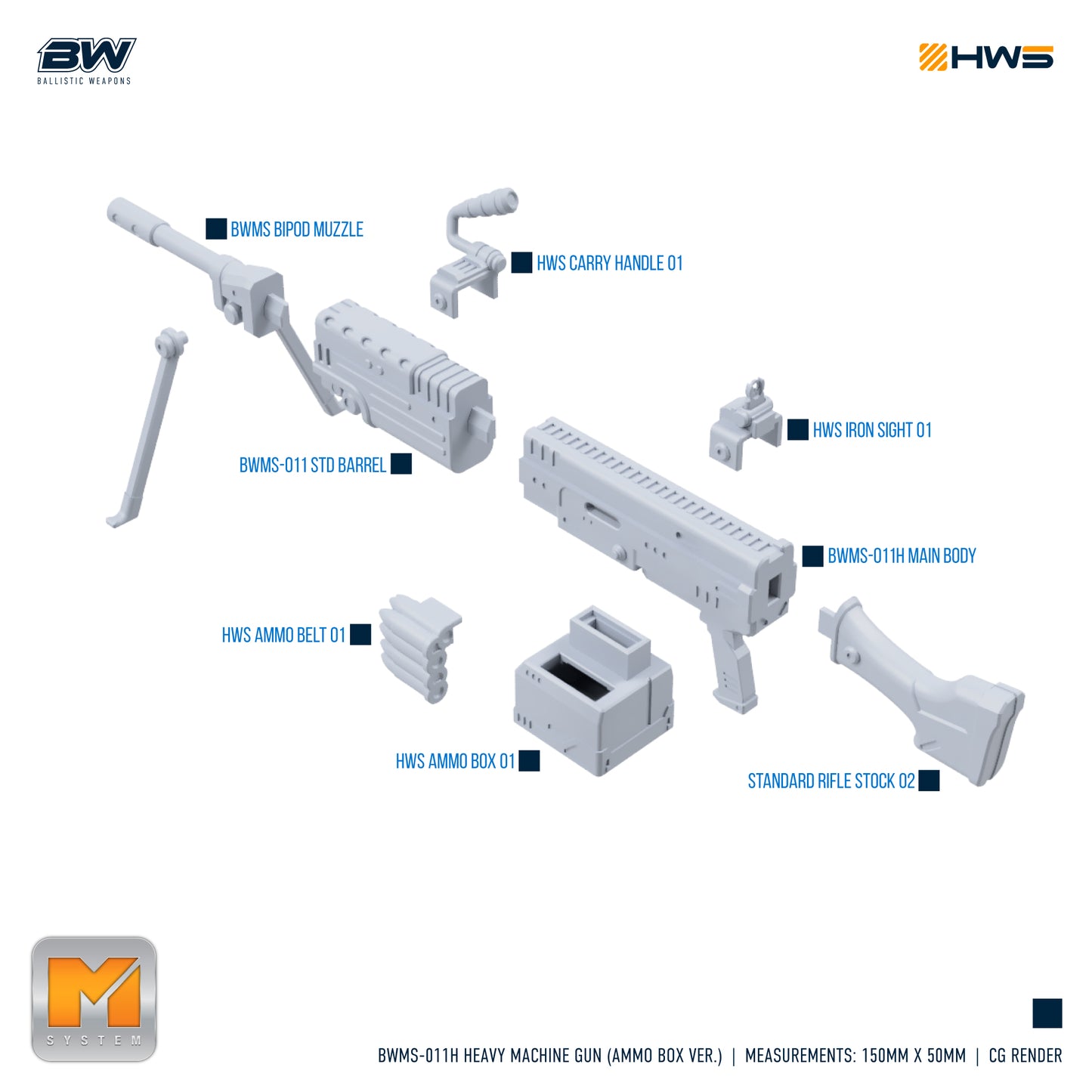 HWS BWMS-011H Heavy Machine Gun (Ammo Box Ver.)