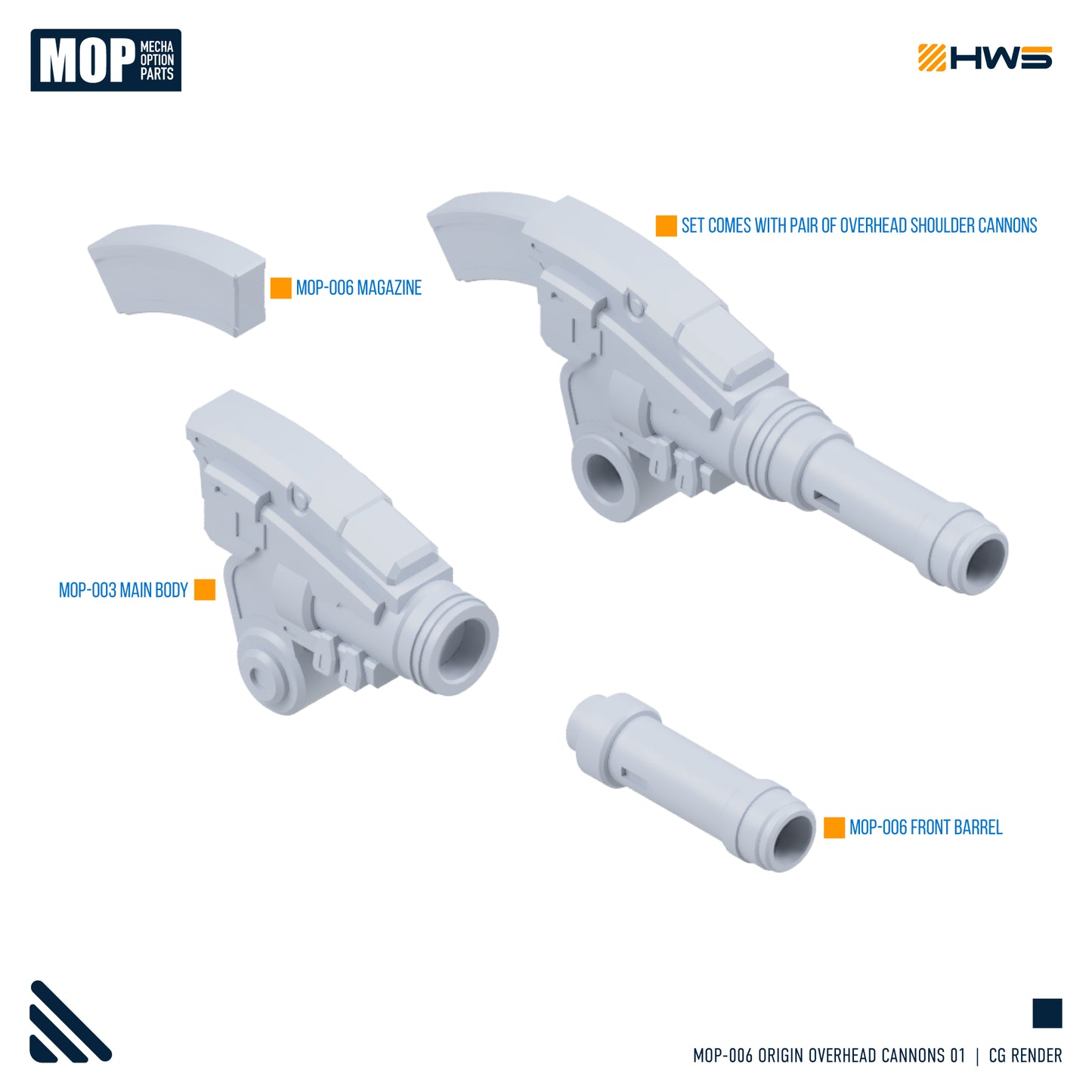 MOP-006 Origin Overhead Cannons 01 1/144