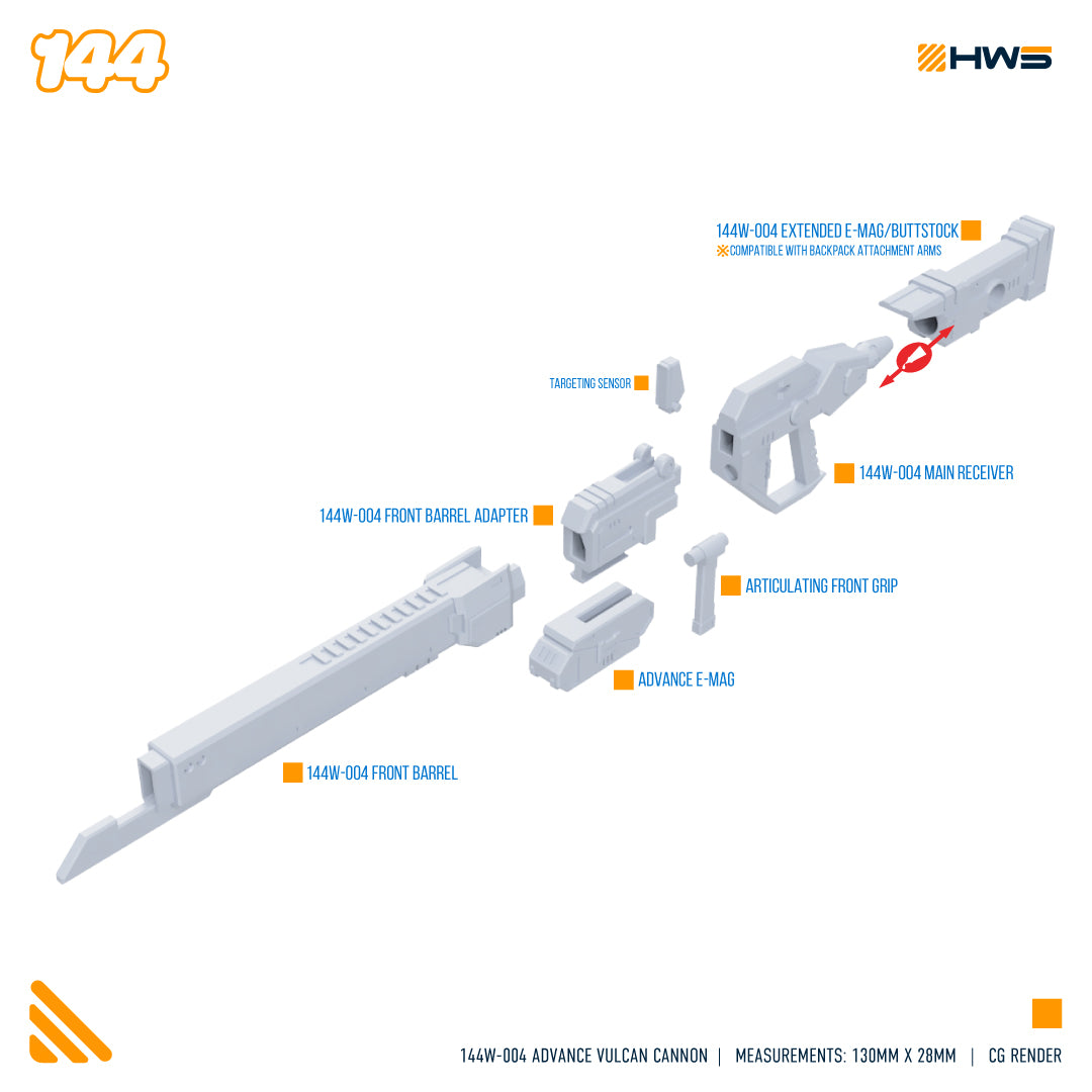 144W-004 Advance Vulcan Cannon 1/144