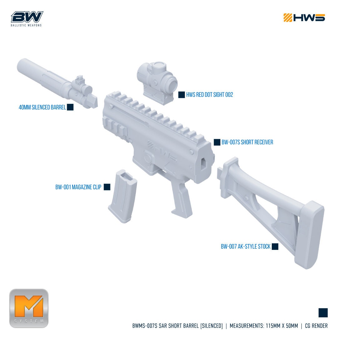 BWMS-007S SAR Short Barrel [Silenced] 1/100