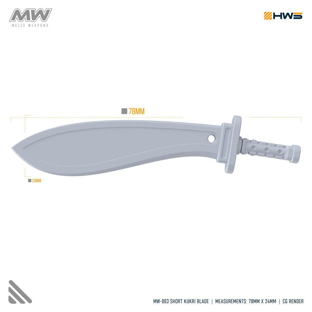 MW-003 Short Kukri Blade (Set Of 2) 1/100