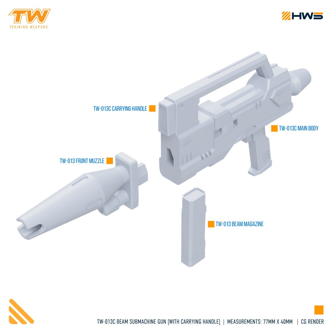 TW-013C Beam Submachine Gun (with Carrying Handle) 1/100