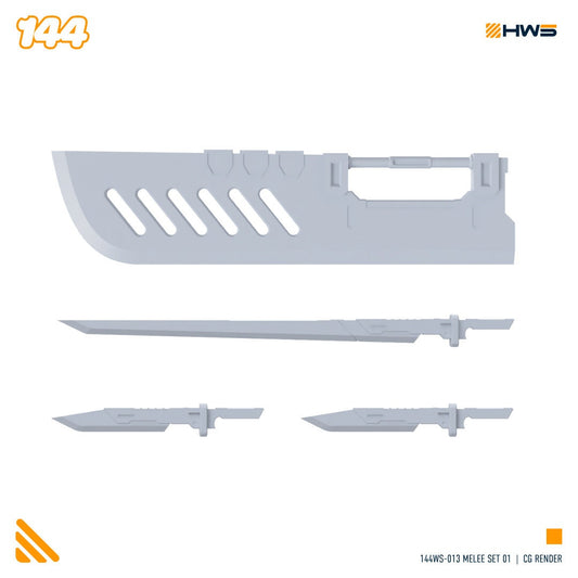 144WS-013 Melee Set 01 (Set of 4 Weapons) 1/144